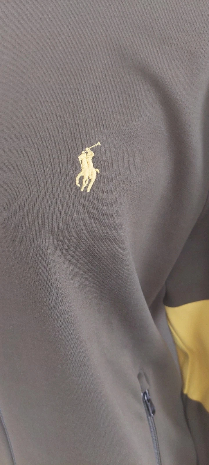 Veste zippée Polo Ralph Lauren vert kaki et jaune - Taille M – photo 2